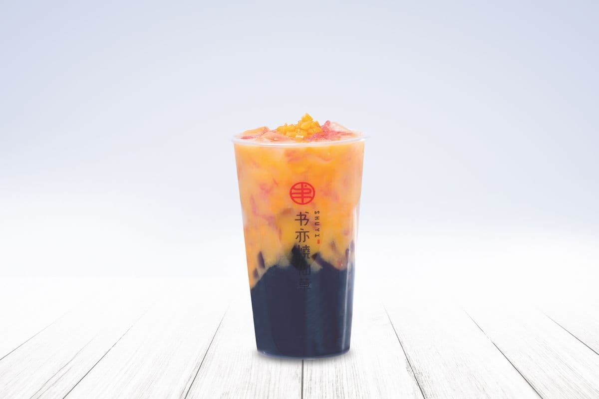 Mango Pomelo Meet Grass Jelly (Cold)