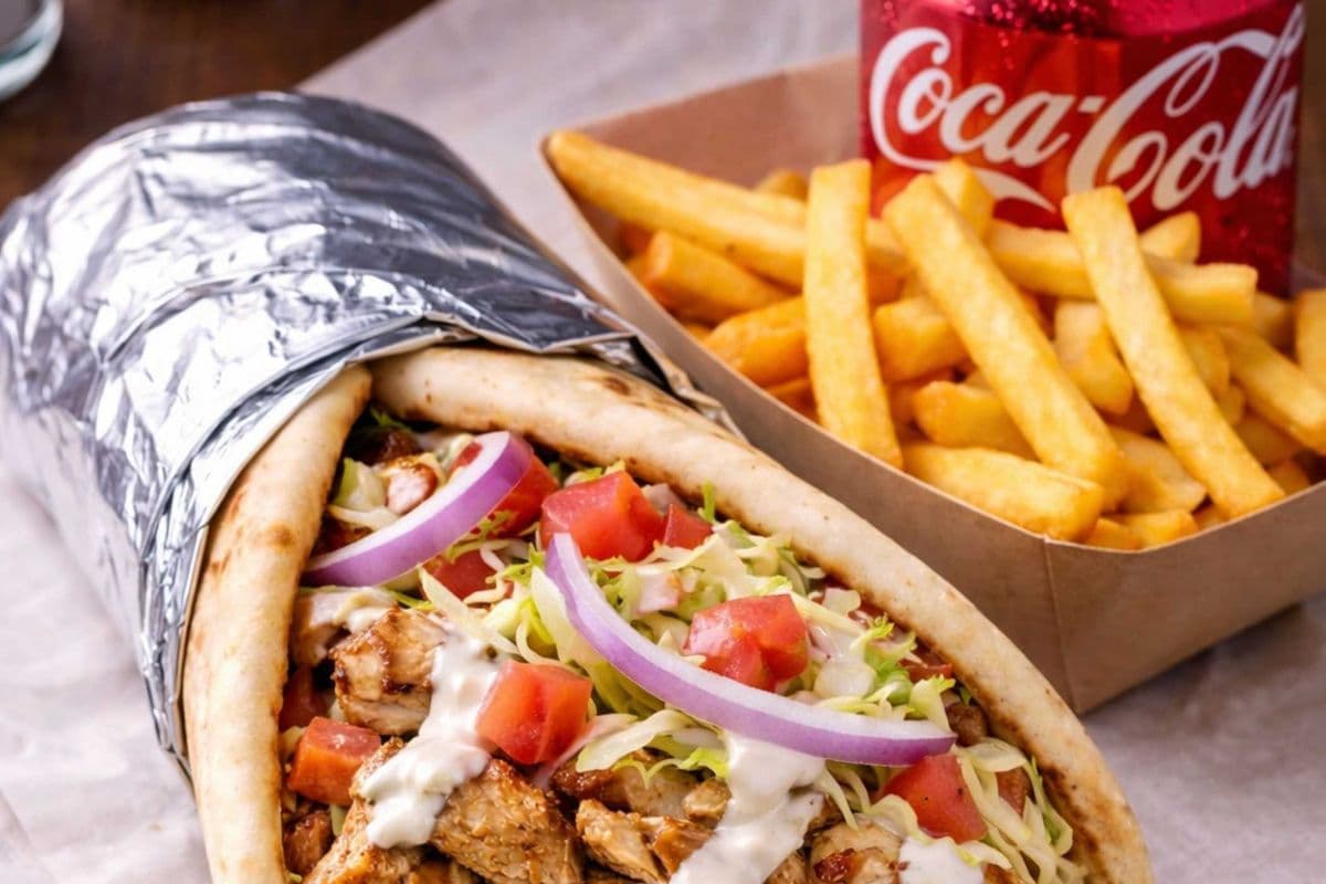 Medium Chicken and Beef Mix Donair Combo