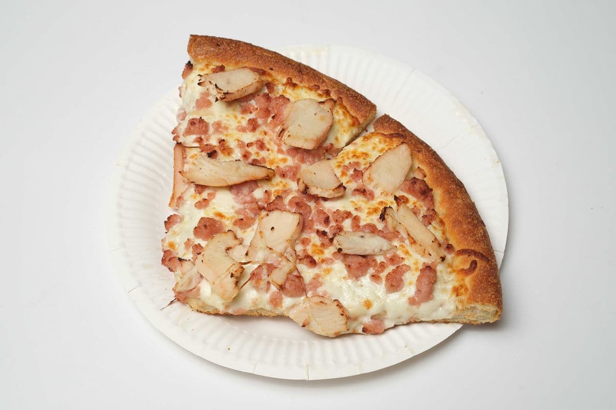 TWO CHICKEN AND BACON SLICES