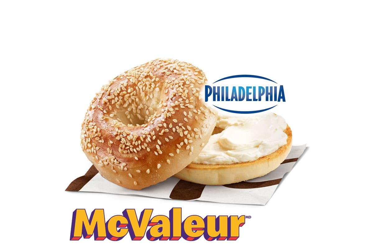 Bagel sésame avec régulier fromage à la crème [380.0 Cal]