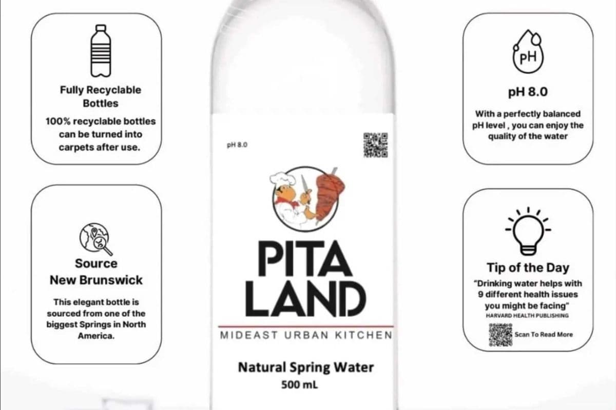Pita Land Water Bottle