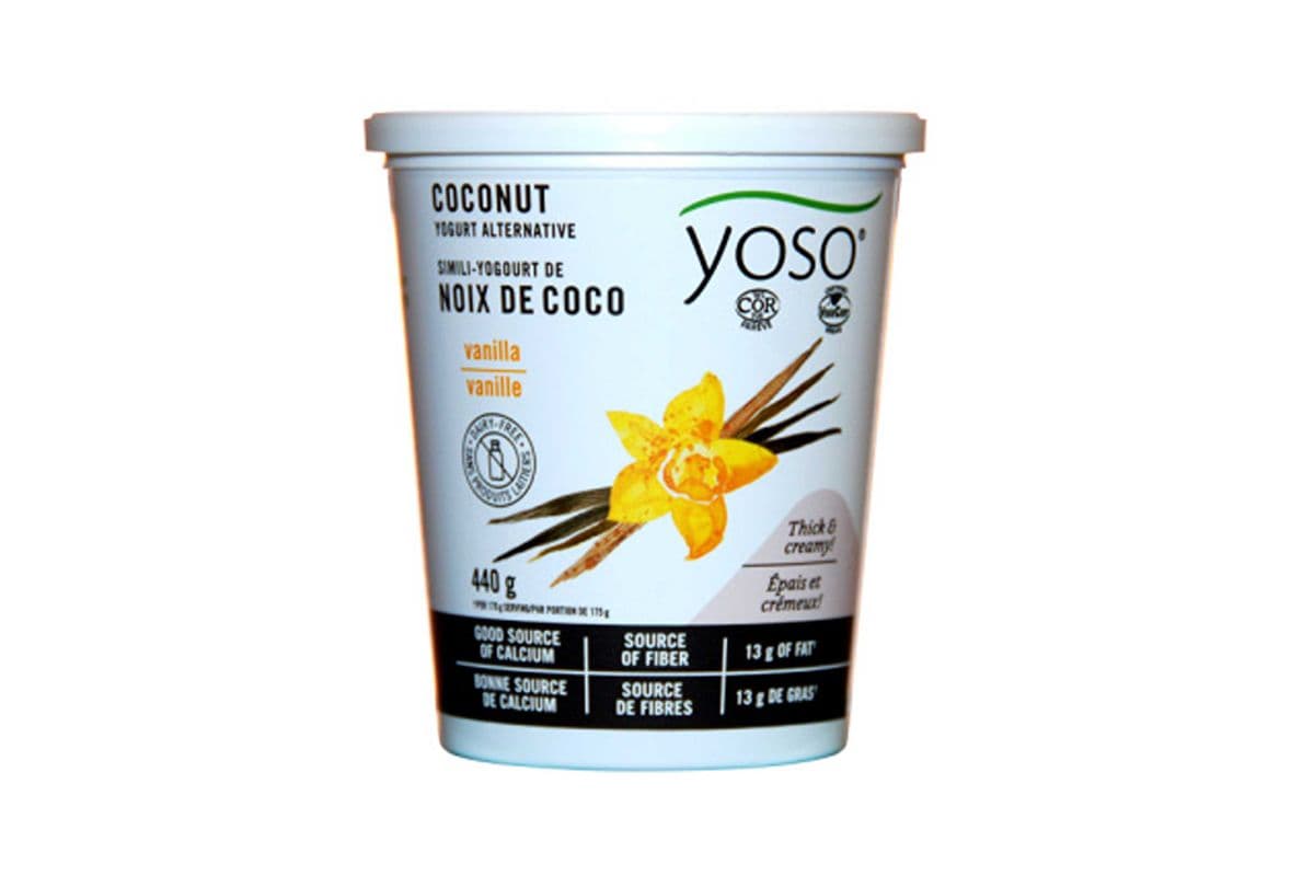 Yoso plain coconut plant-based yogurt vanilla / alternative de yogurt de noix de coco à la vanille