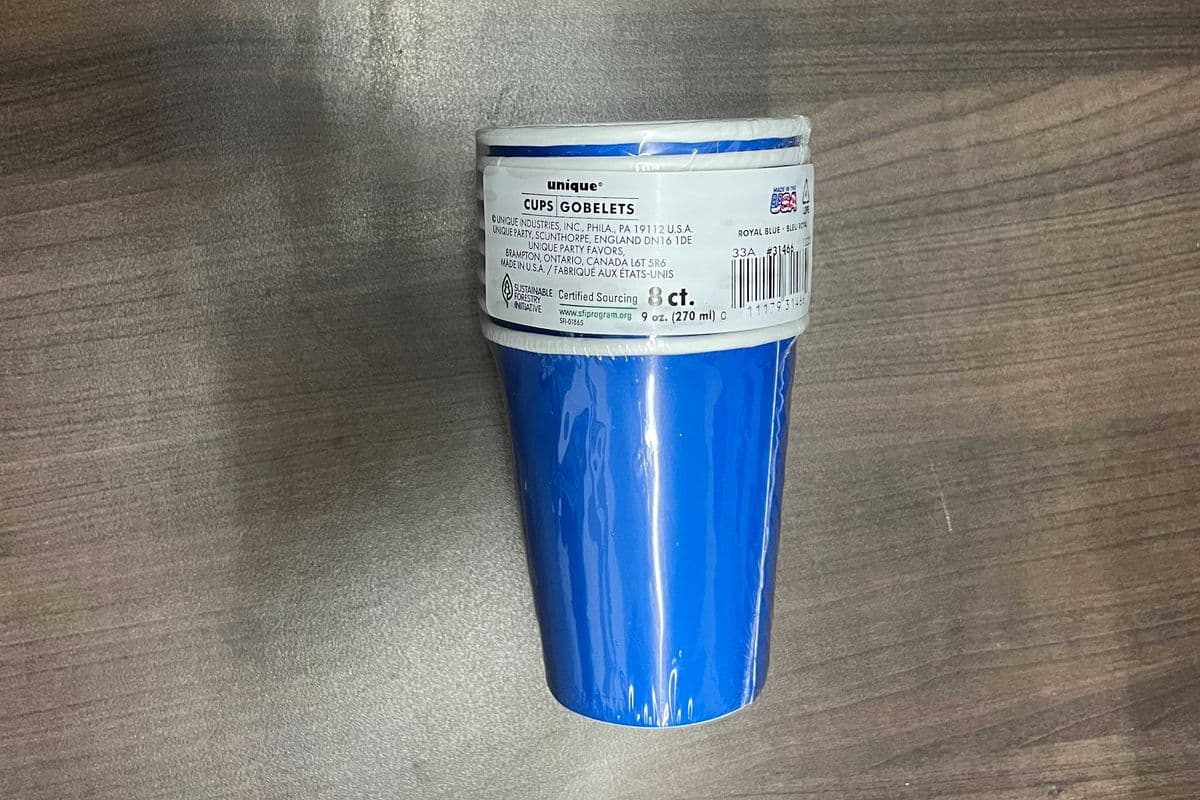 8 Royal Blue Cups 9oz (9oz x 8)