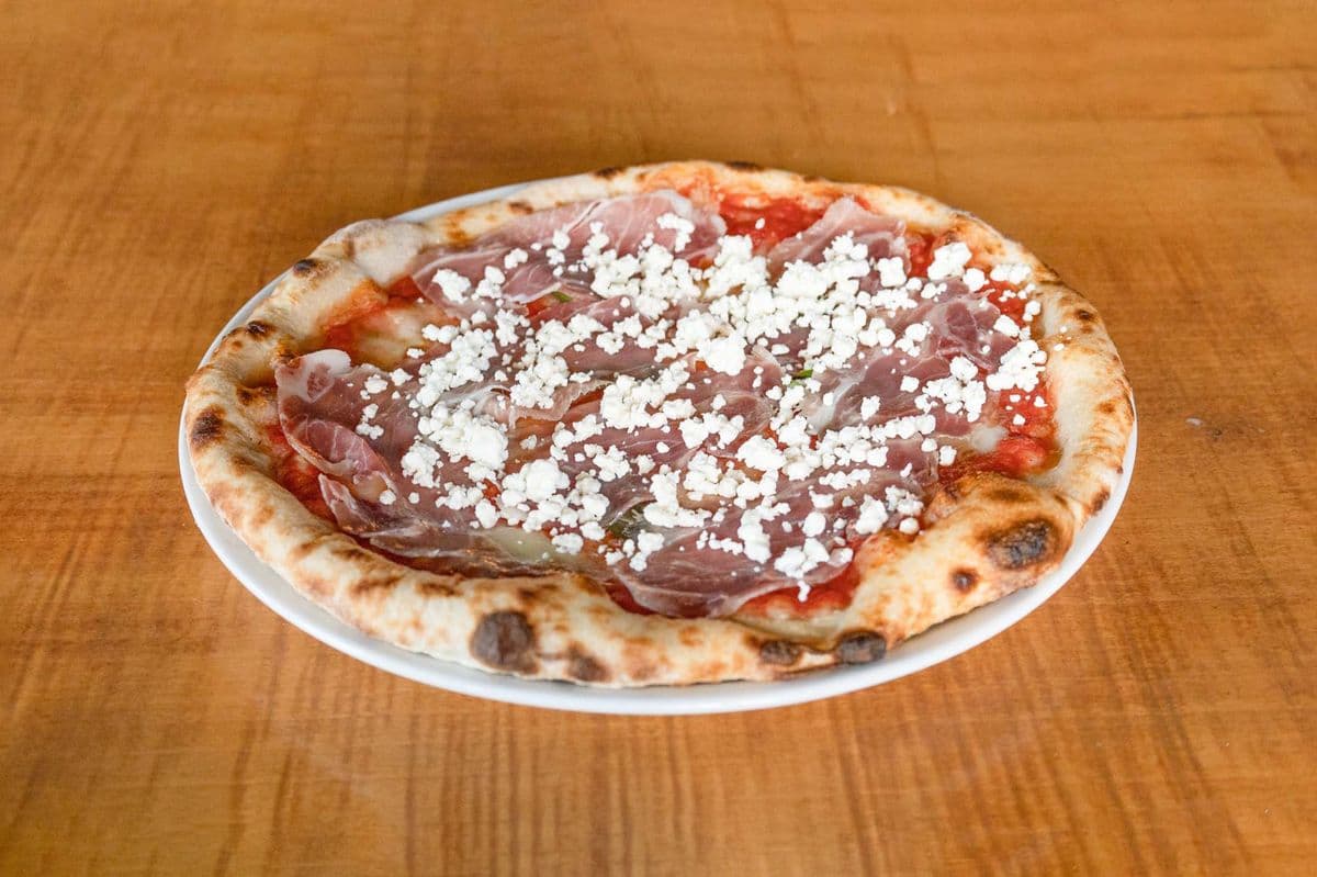 Prosciutto and Mushroom Pizza