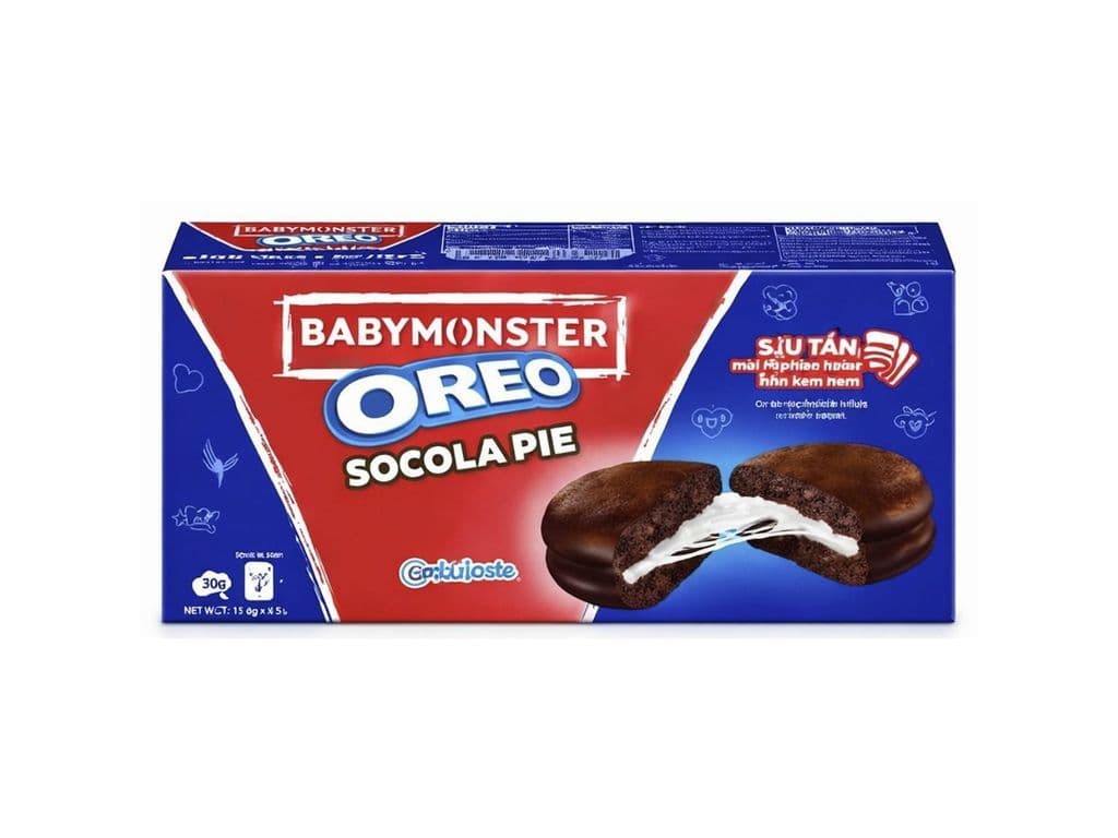 Oreo Socola Pie BabyMonster Vietnamese Marshmallow Chocolate Sandwich Cakes 112g
