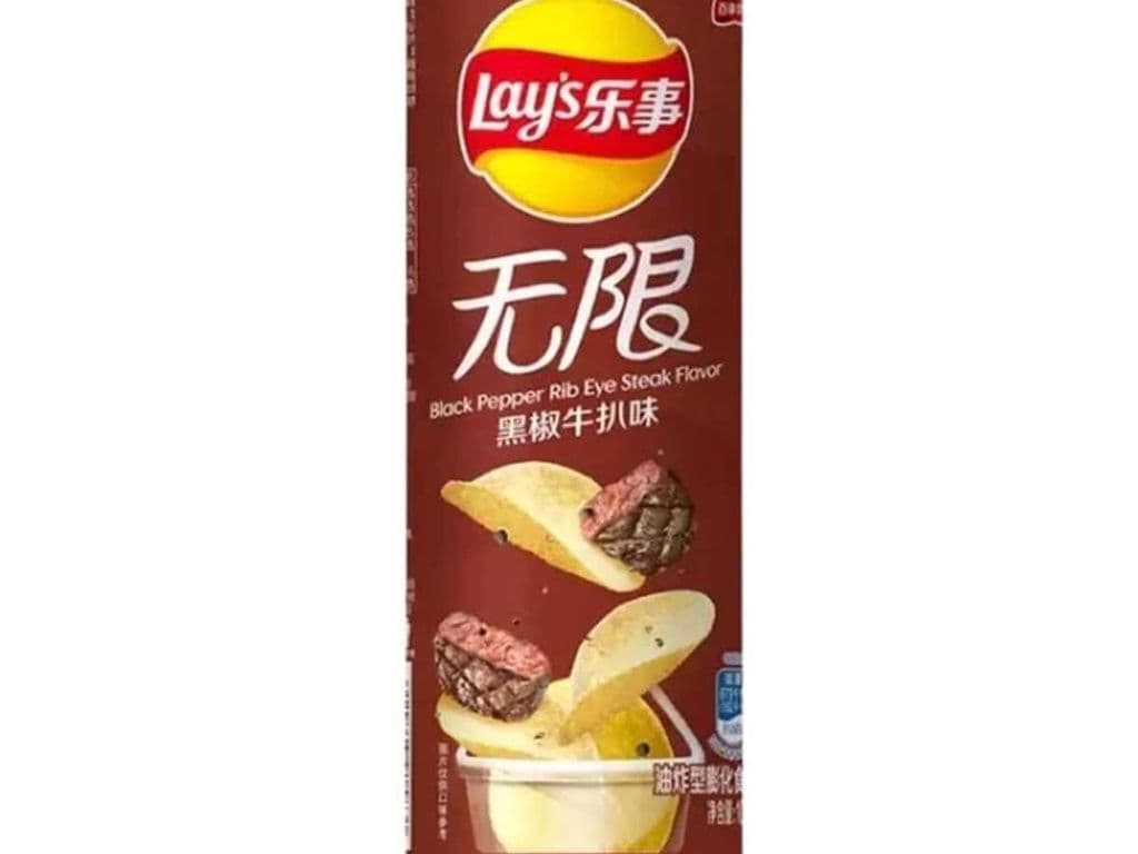 Lays Stax China Infinite Series (90g) - Black Pepper Rib Eye Steak