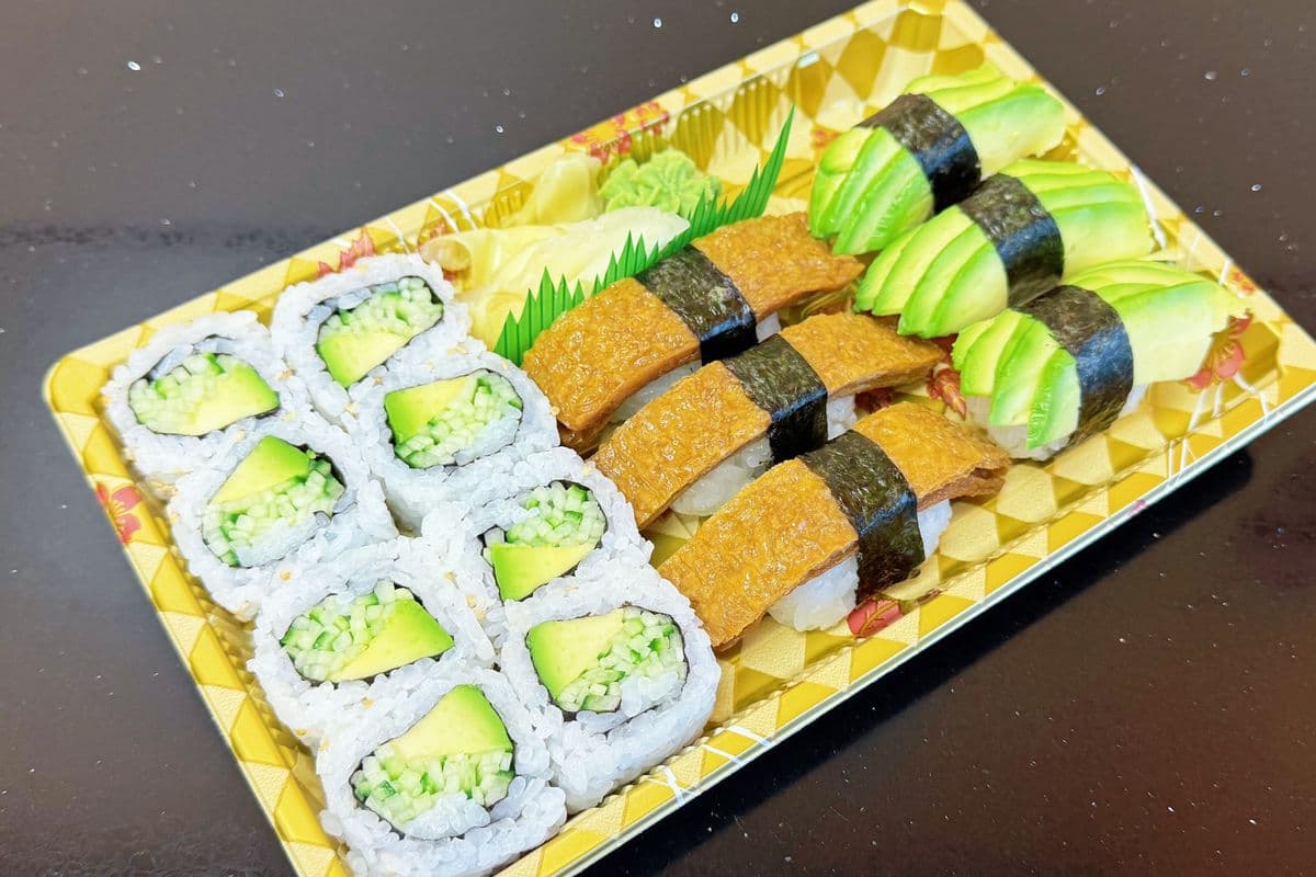 AC2 Avocado Cucumber Roll (8 pcs) and Mixed Vegan Sushi (6 pcs)