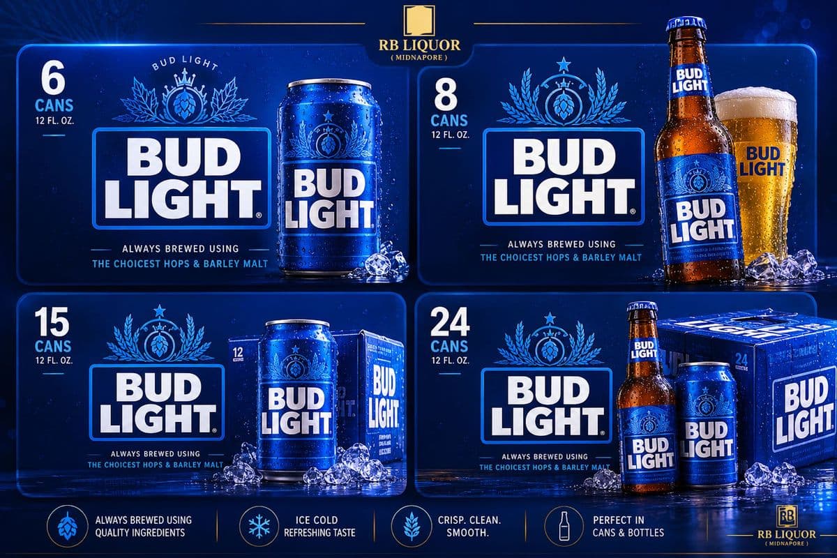 BUD LIGHT LAGER BEER (15 X 355ML) 4.0% ABV (15 x 355 mL)