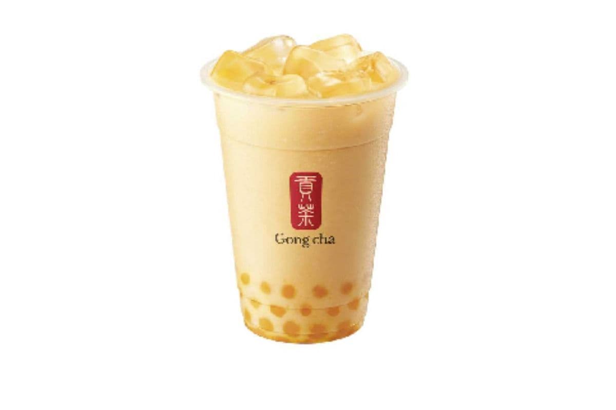 Mango Milk Tea w Mango Kanten Jelly (303 Cal)