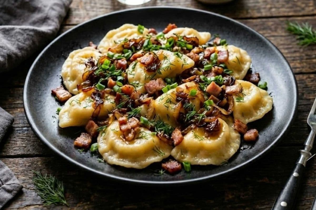 Perogies with Potatoes and Bacon (6 pcs)