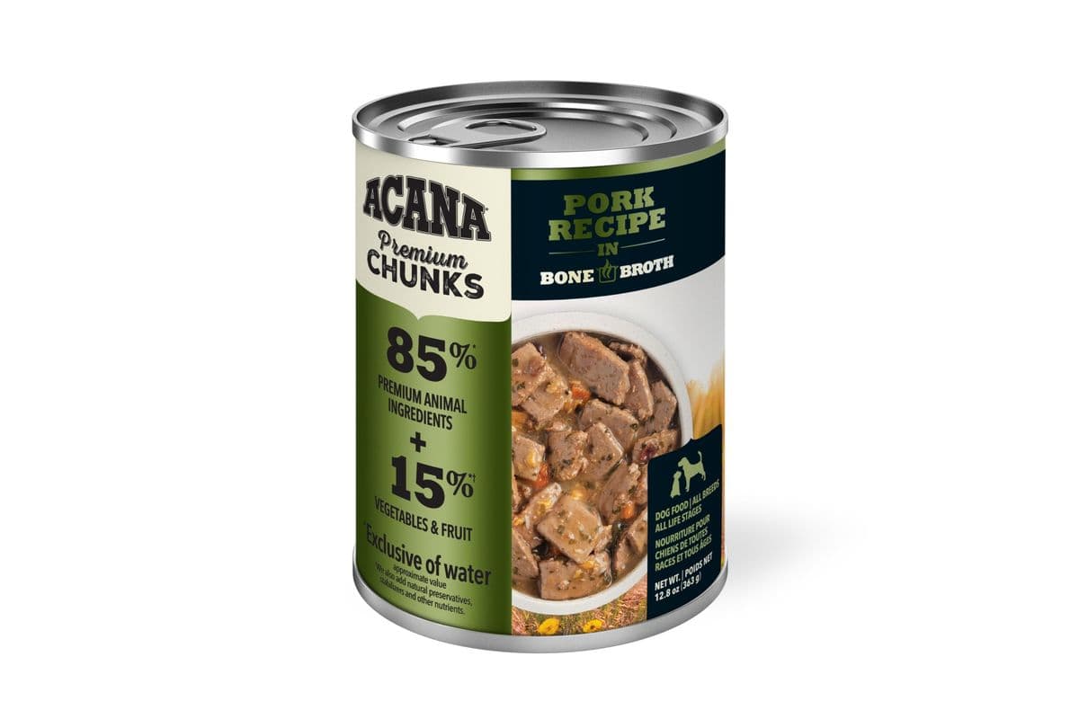 ACANA Premium Chunks Pork Recipe in Bone Broth Wet Dog Food (12.8 oz)