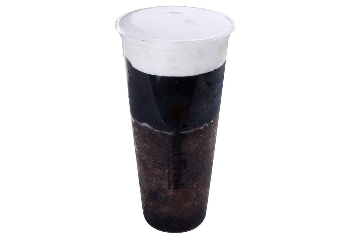 Icy Herbal Tea with Grass Jelly and Whipped Cream (Large)