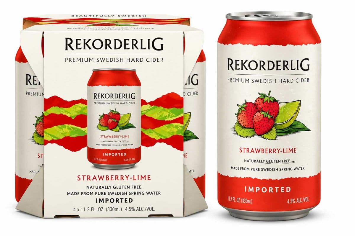 Rekorderlig - Strawberry Lime Cider Can (4 x 500ml)