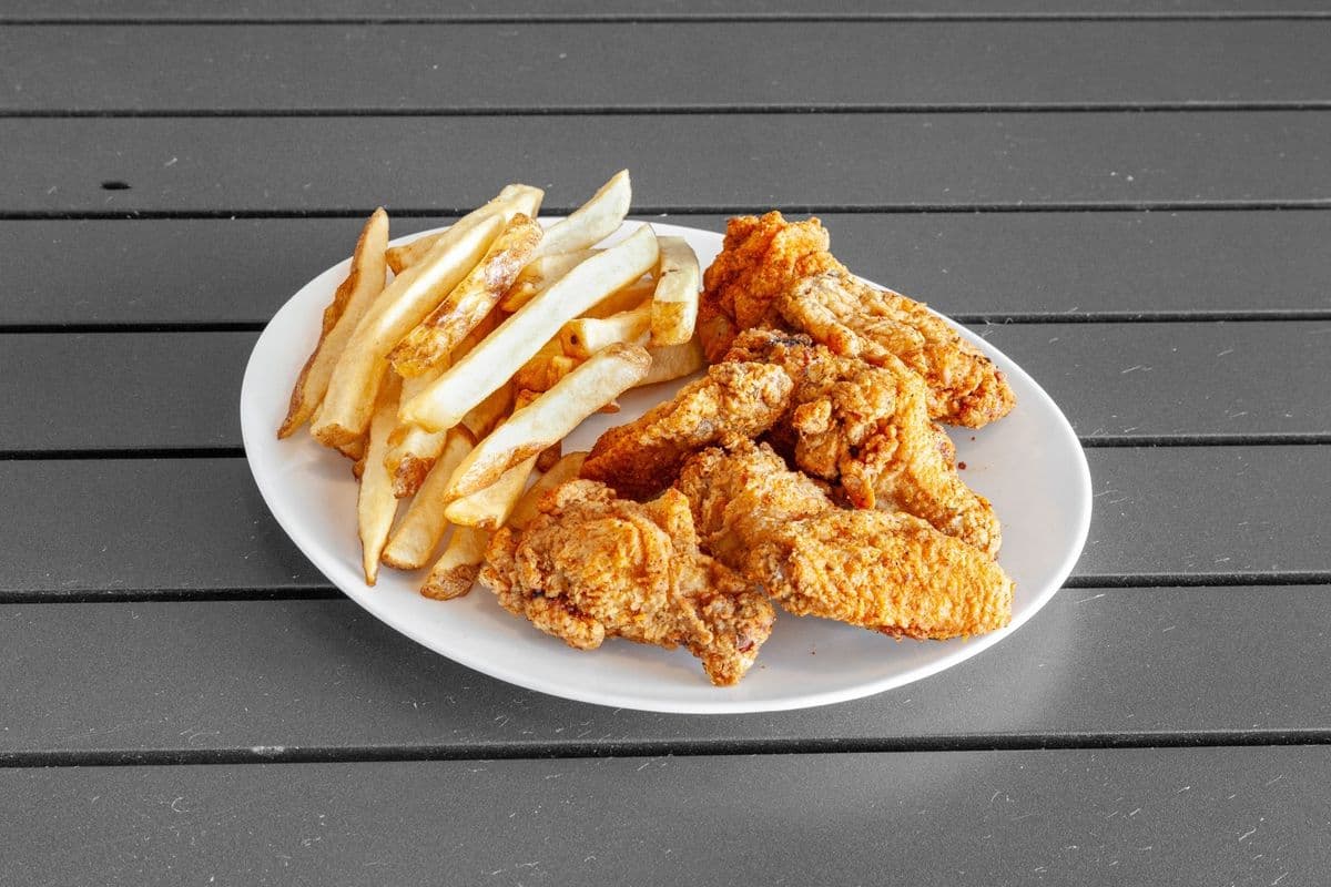 Chicken Wings (Halal) and Fries and Ranch Dip