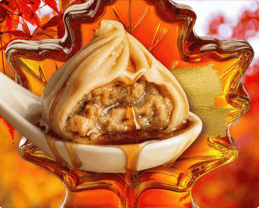 40.Maple xiaolongbao(5pcs)/ / 40.xiaolongbao Érable (5mrx)/