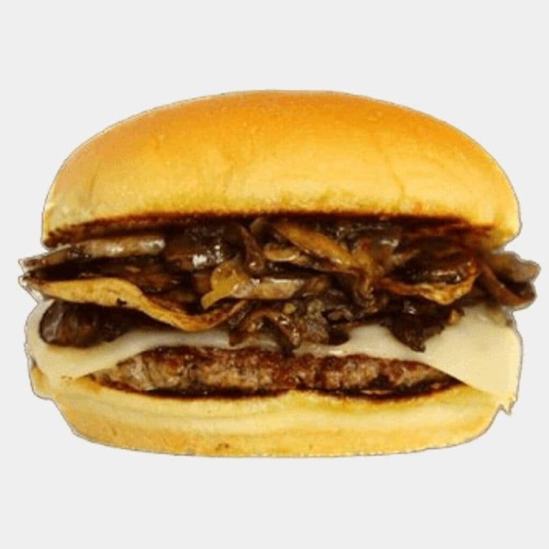 Combo de burger écrasé aux champignons suisses simple / Single Mushroom Swiss Smashed Burger Combo