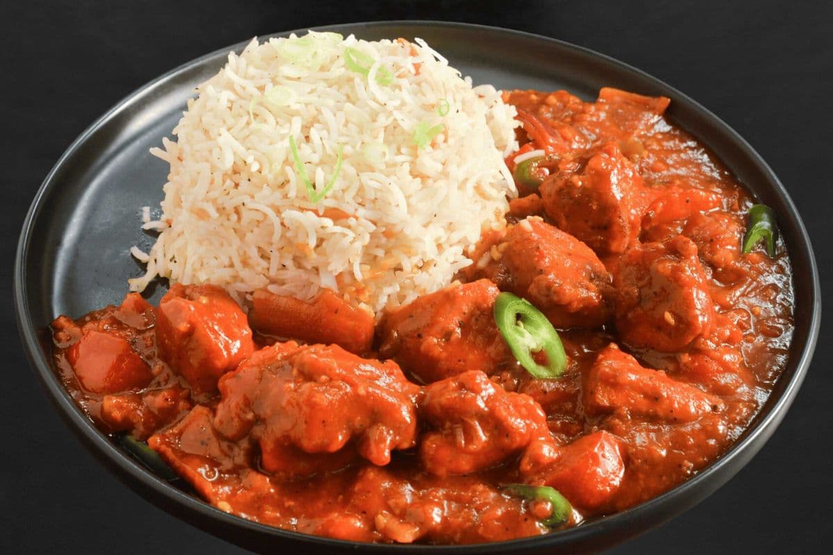 Chicken Manchurian with Egg Fried Rice
