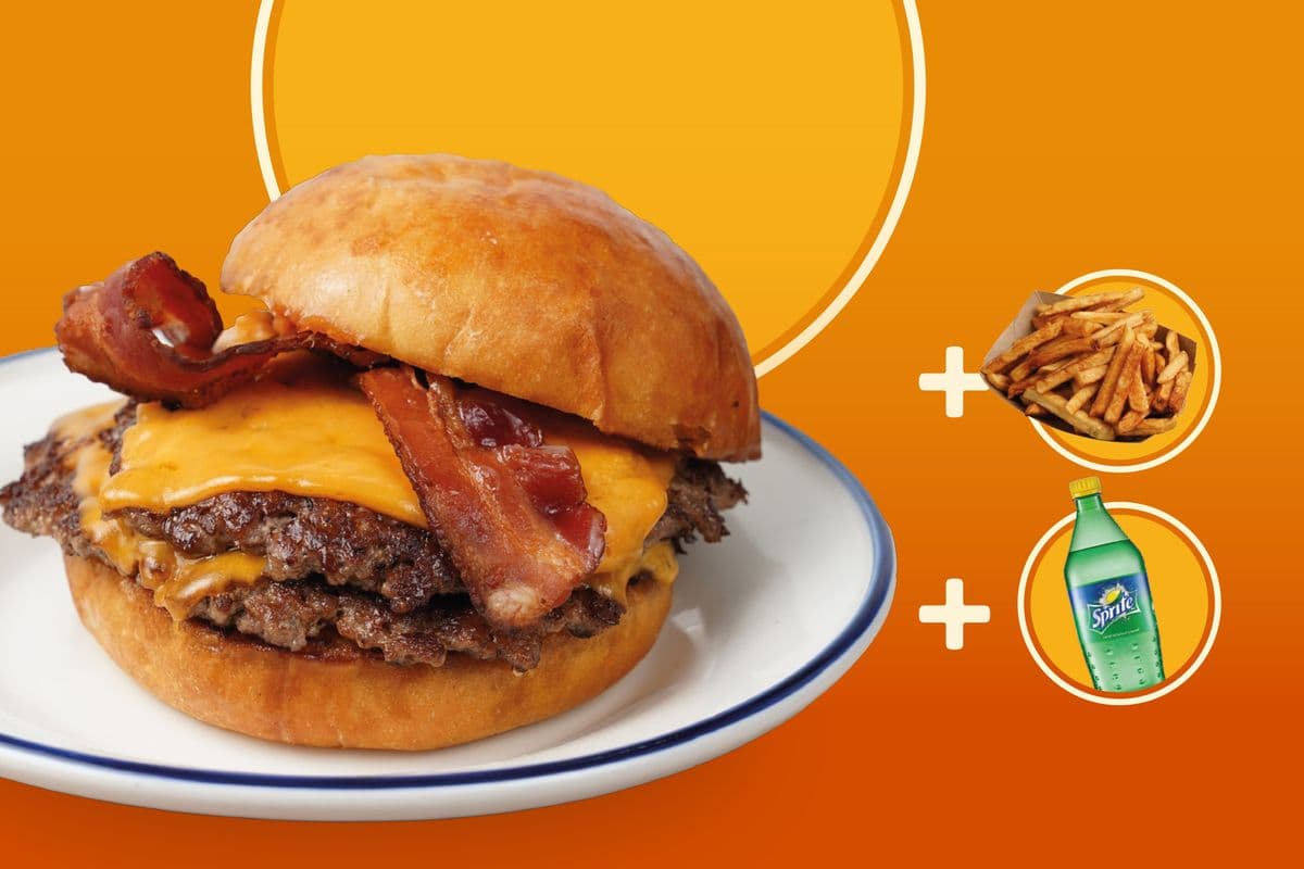 Trio Double CheeseBurger Bacon