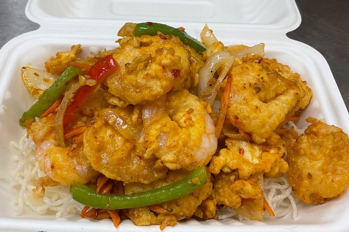 Chili and Rock Salt Shrimp