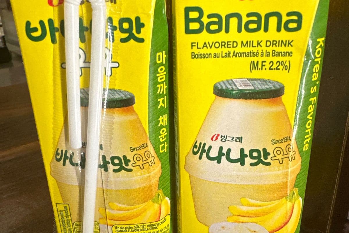 Banana flavored milk