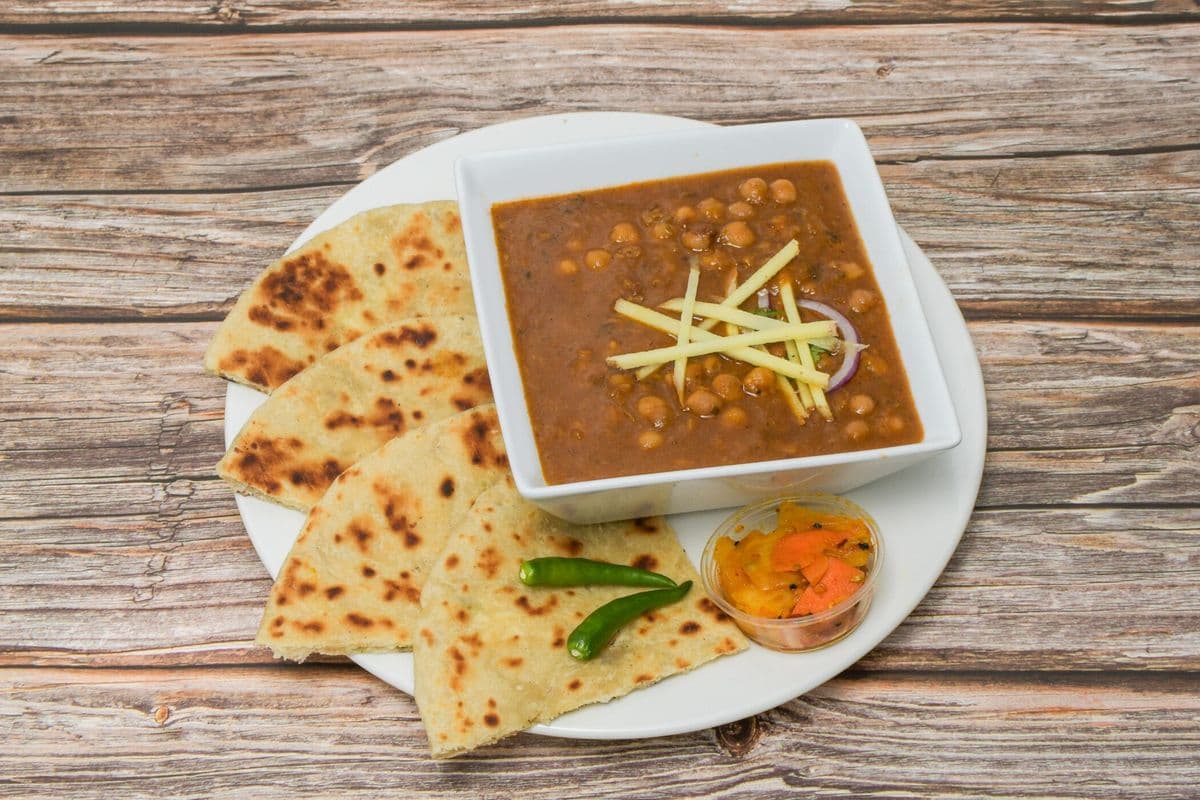 Stuffed Kulcha with Chana - Wednesday Special