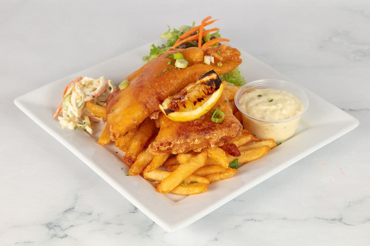 Seafood:- Beer-Battered Fish and Chips
