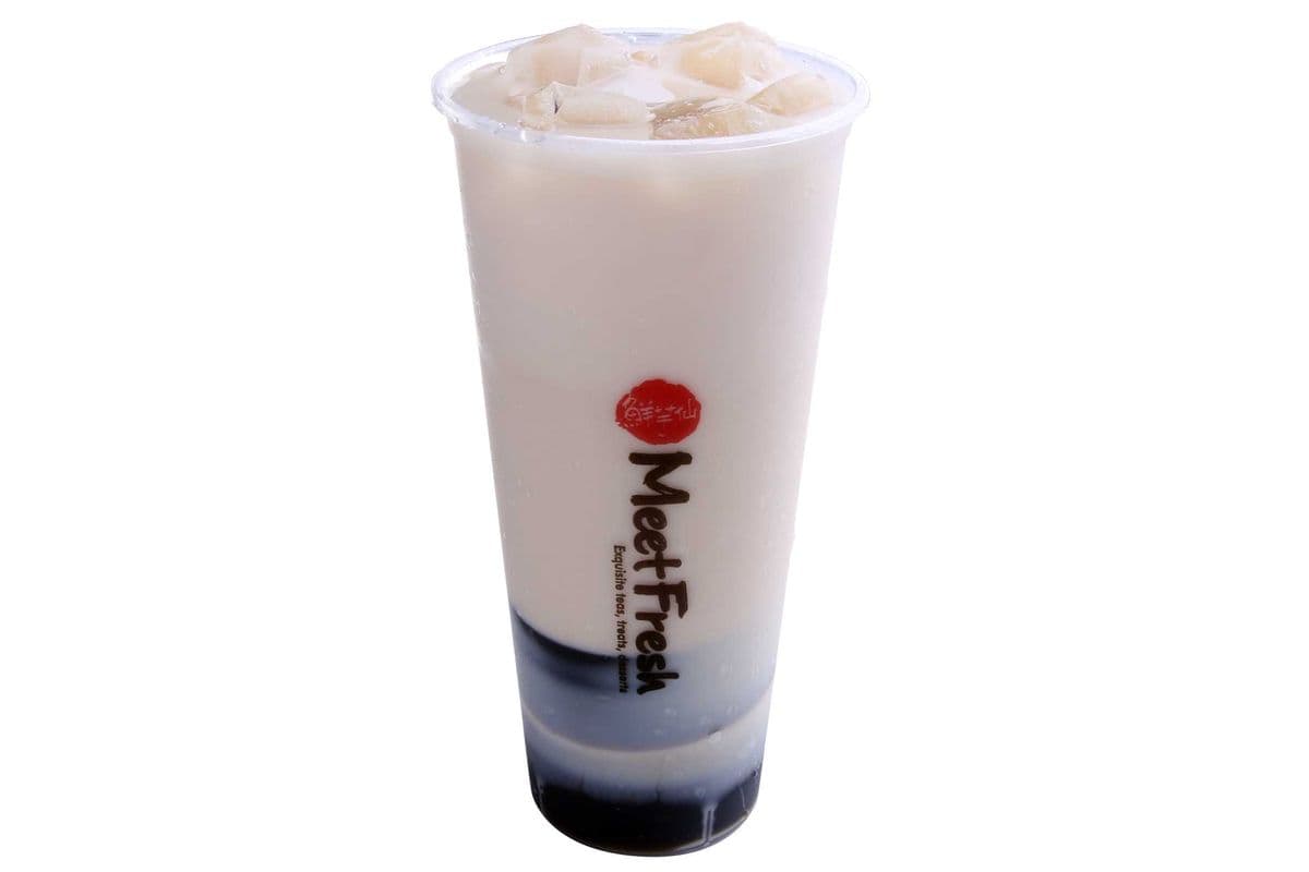 Milk Tea with Grass Jelly and Jelly Ball