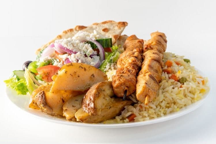 Chicken Souvlaki Platter