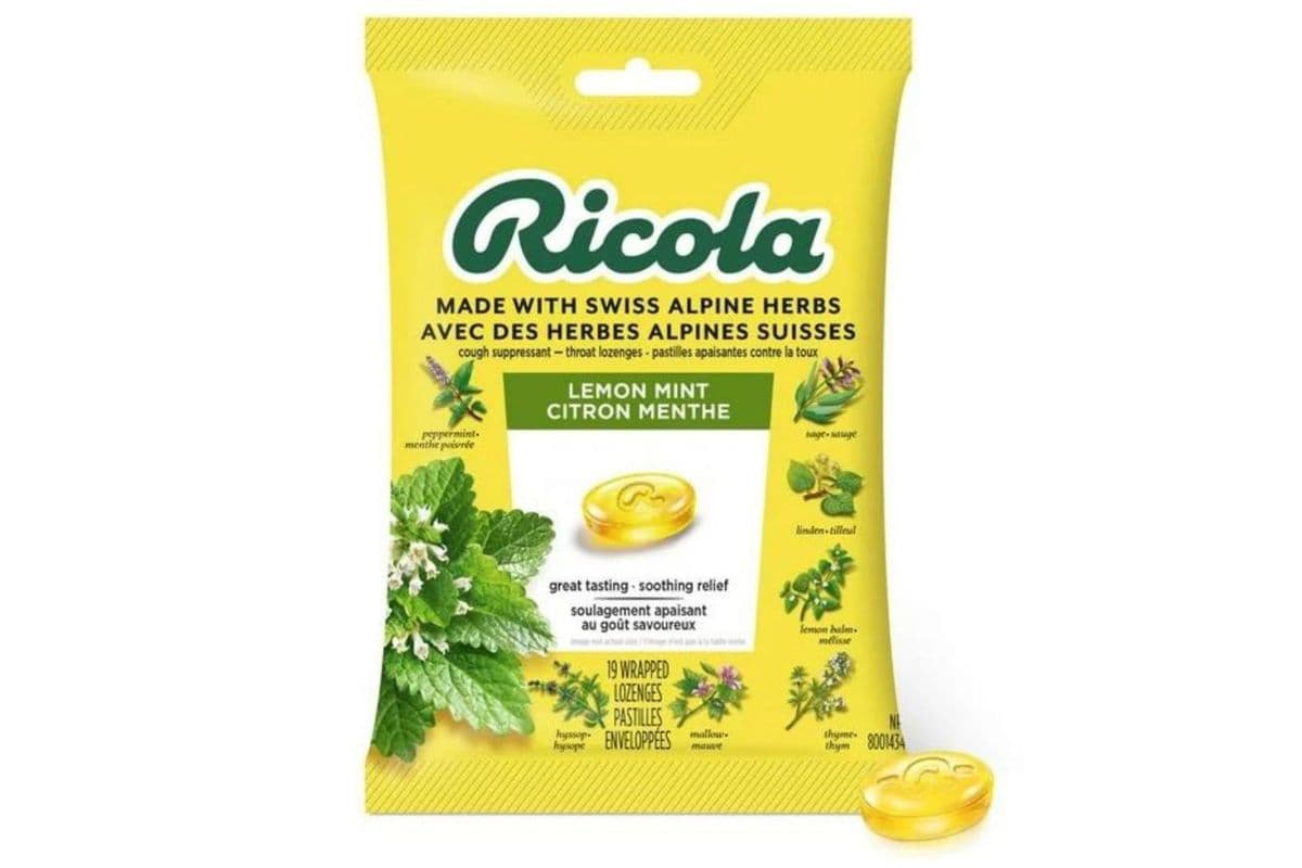 Ricola Lemon Mint Relief Bag (19 lozenges)