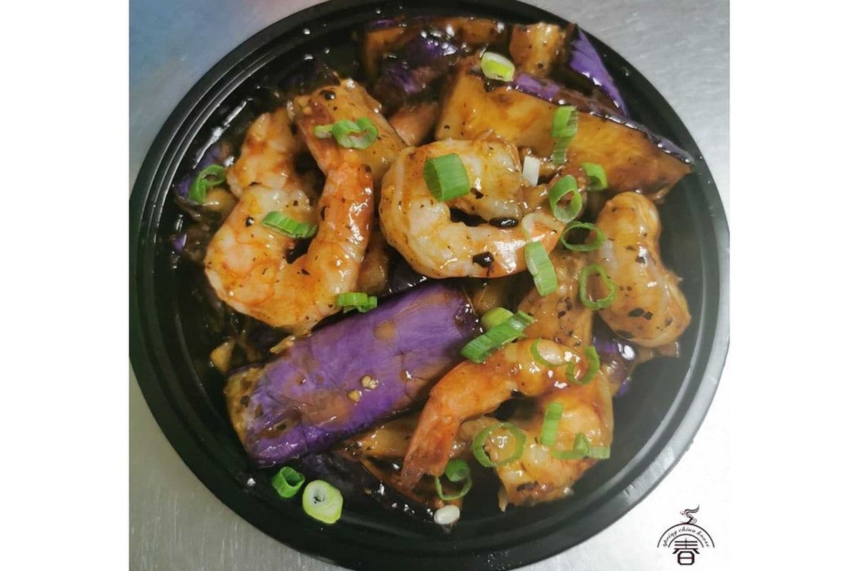 93. Shrimp with Eggplant in Black Bean Sauce