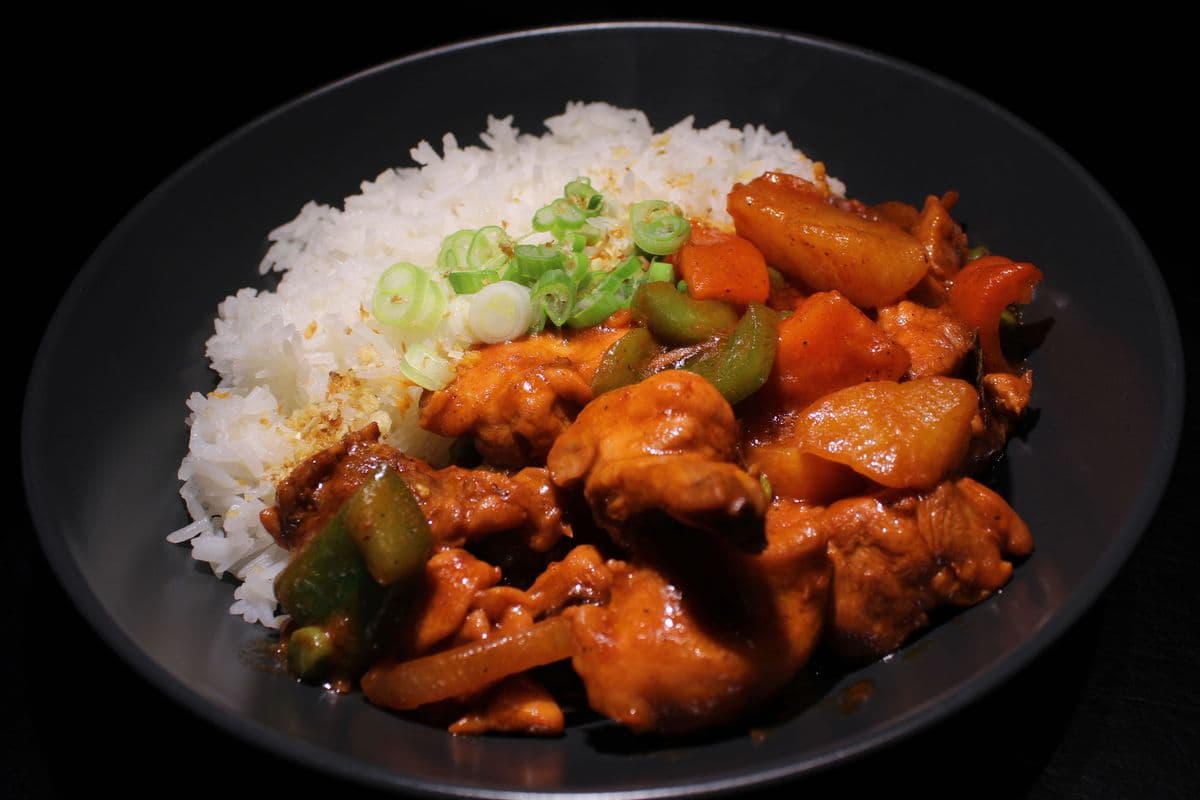 Chicken Caldereta Rice