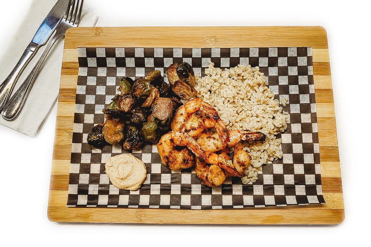 Plat de crevettes grillées / Grilled Shrimp Plate