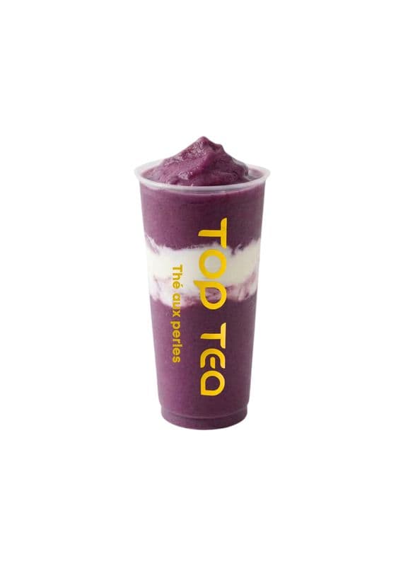 F5 Blueberry cheese slush / /Frappé glacé au bleuet avec mousse au fromage