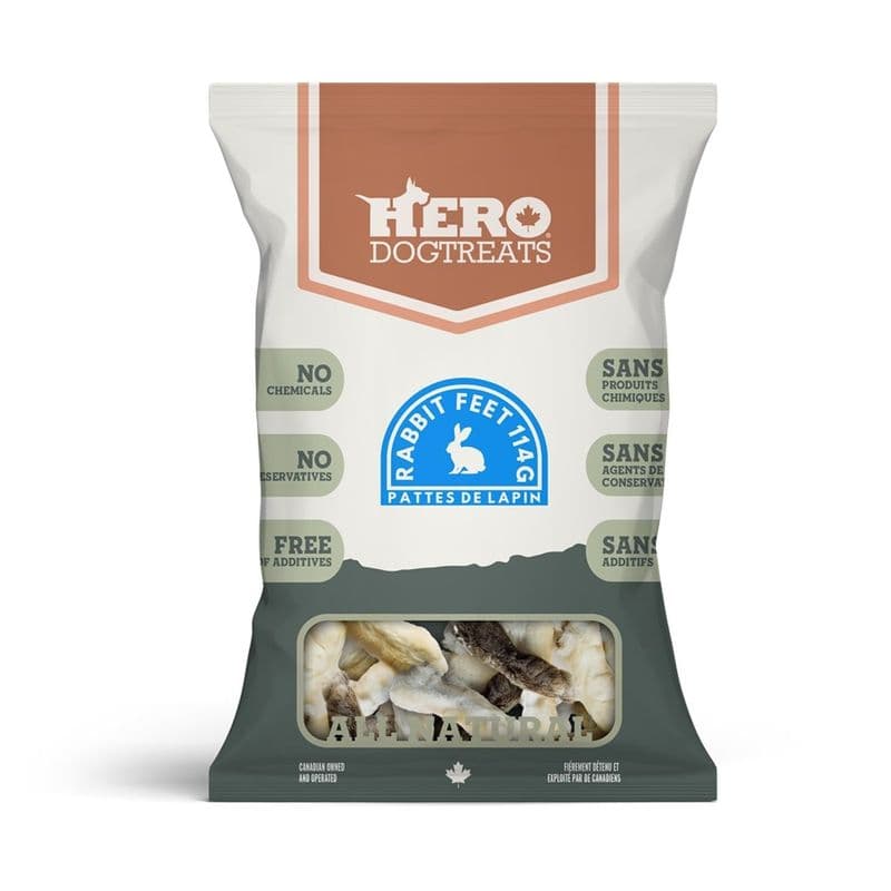 Hero Dog Treats Rabbit Feet 114g