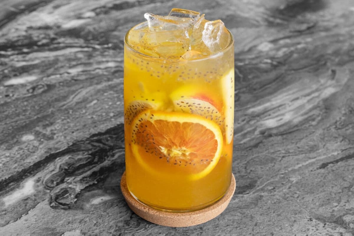 B1. Fresh Fruit Fusion Tea with Chia Seeds
