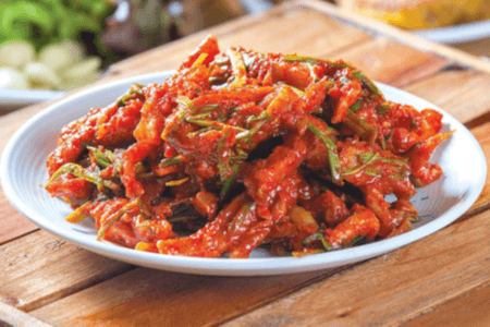 Spicy Raw Skate Salad (홍어회)