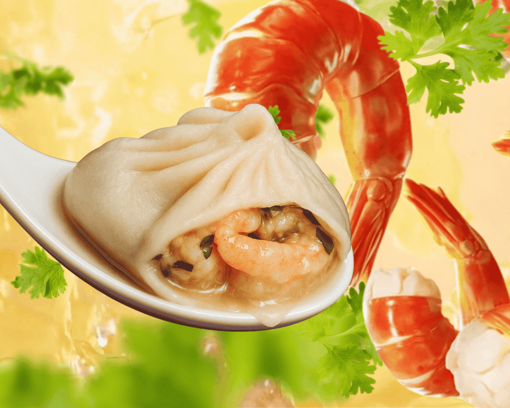 19. Shrimp & Coriander Dumpling / Crevette & Coriandre Xiao Long Bao