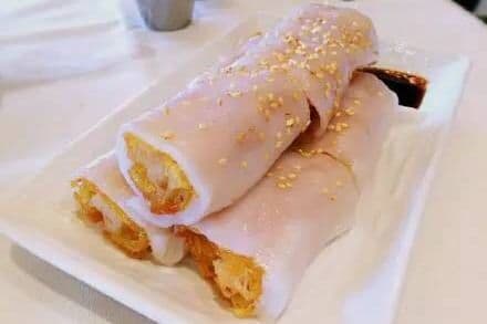 Chinese Donut Wrapped in a Rice Roll