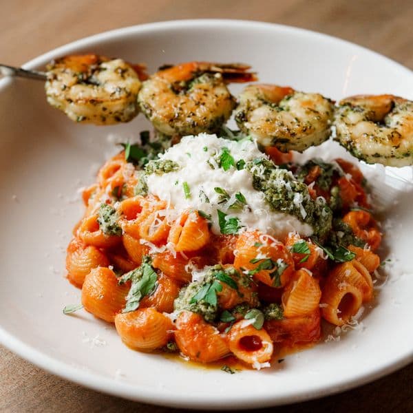 SHRIMP PESTO LUMACHE
