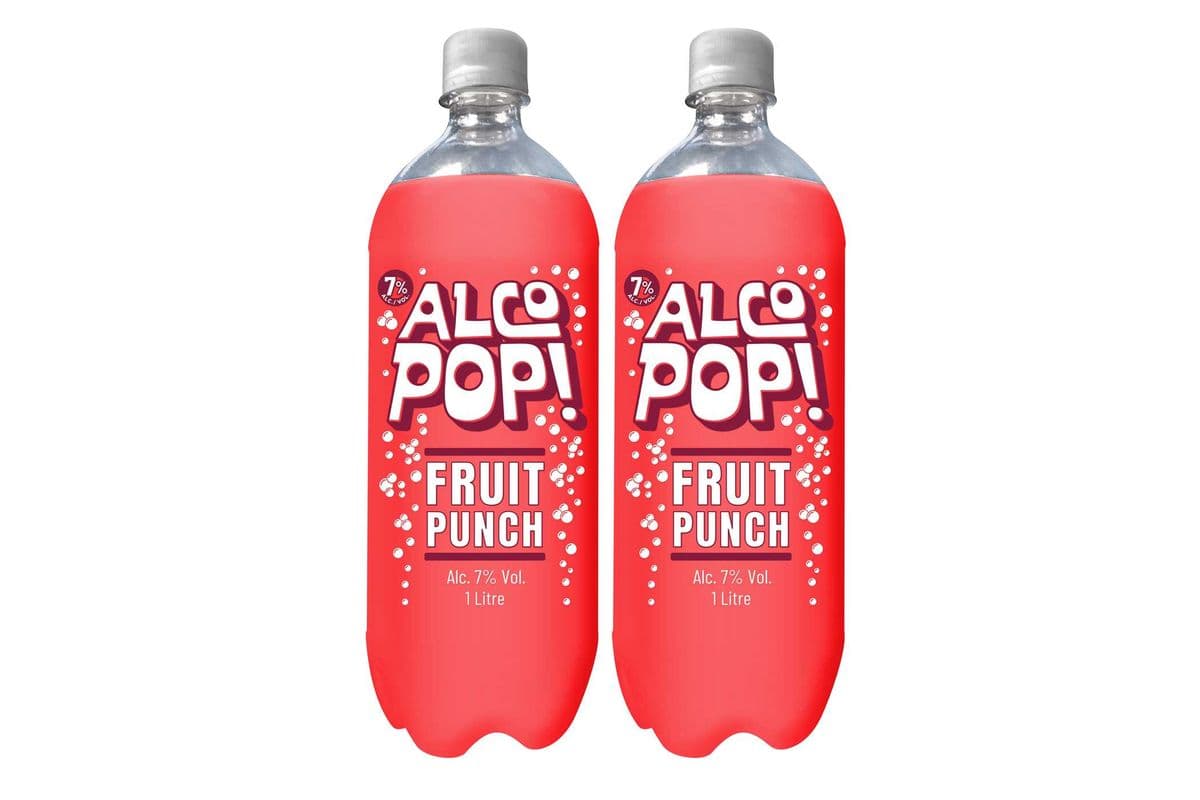 PAIR - 2 x 1L AlcoPop Fruit Punch (7% ABV) (2 x 1L)