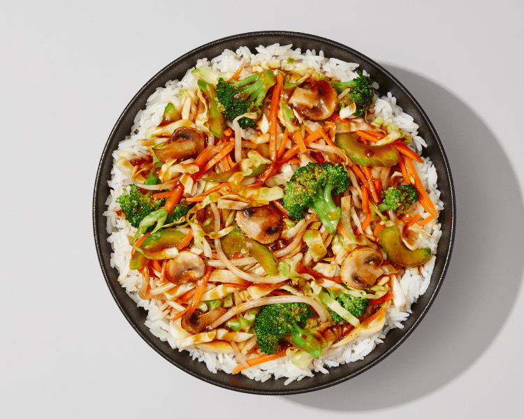 Vegetarian Teppanyaki with Rice