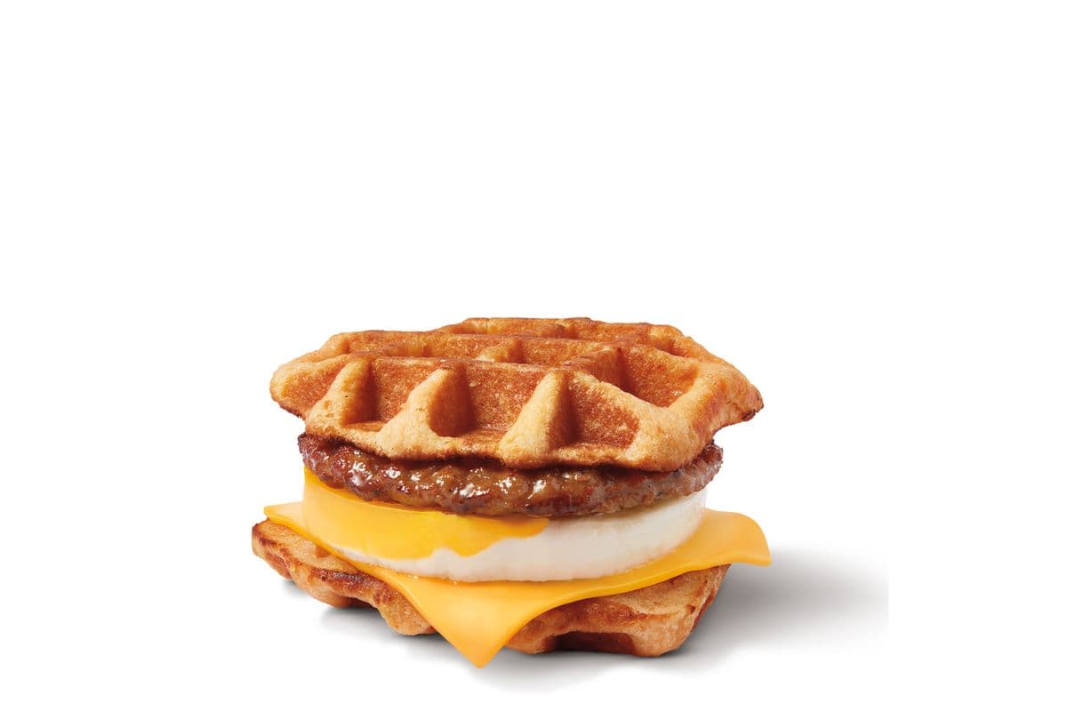 Egg & Cheese Belgian Waffle Breakfast Sandwich