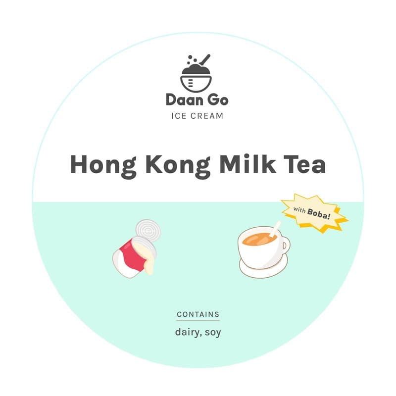 HK Milk Tea with Boba Ice Cream