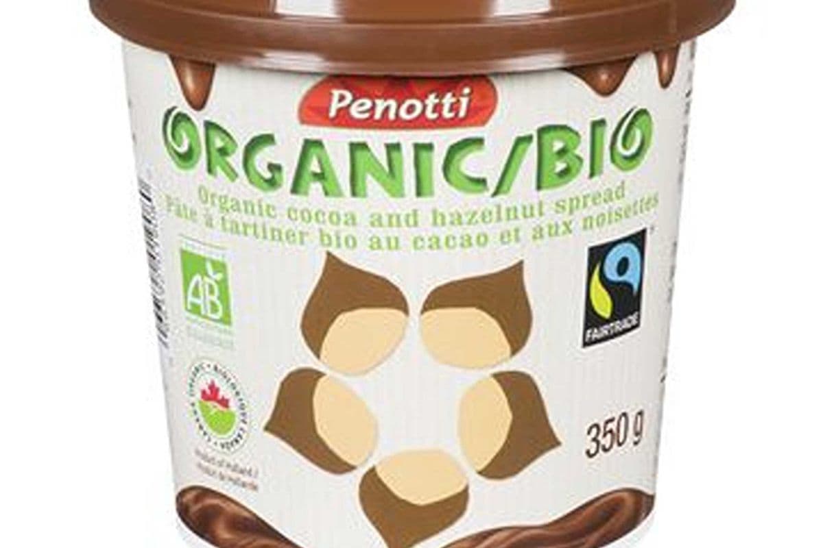 Penotti organic cocoa and hazelnut spread