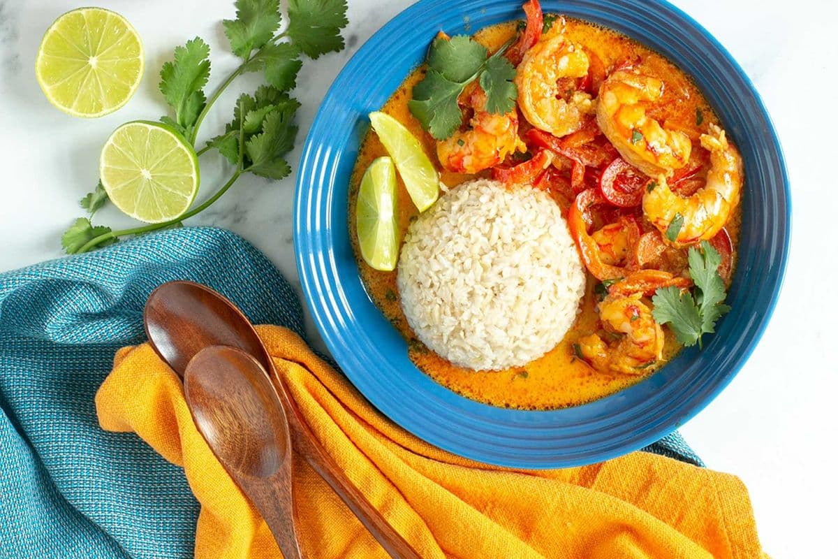 Prawn Curry Free 1 Butter Naan & Half Rice