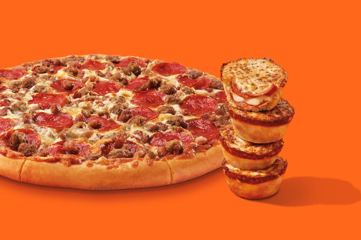 Pizza Délice 3 viandes et Combo de Bouchées folles