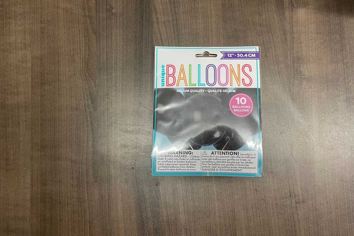 Balloon Latex 12" Jet Black 10pk (10 Pack)