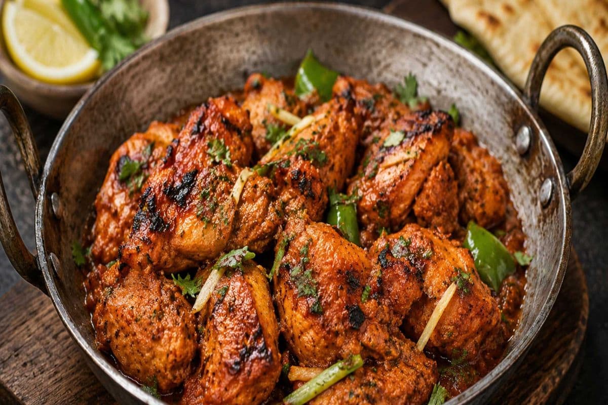 Chicken Balochi Tikka Karahi (Coal)