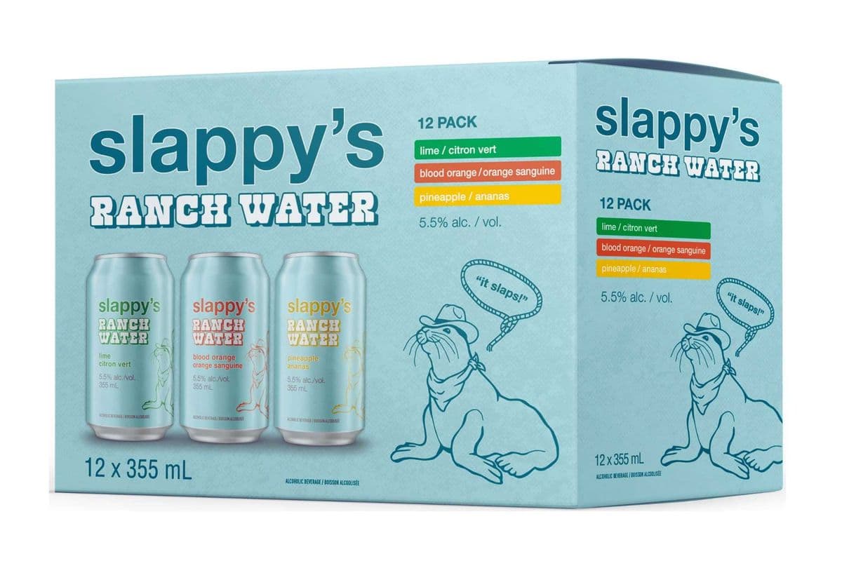 SLAPPY'S 12 PK RANCH WATER MIXER***BRAND NEW SUMMER 2026***ON SALE NOW*** (1 x 12PK CANS )