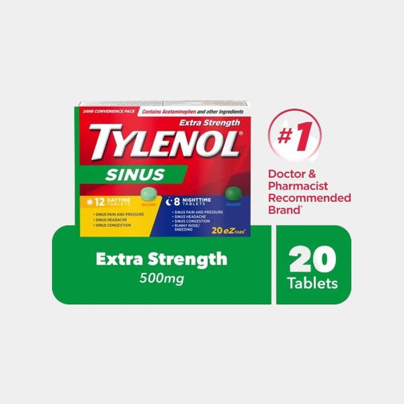 Tylenol Extra Strength Sinus Daytime & Nighttime Tablets (20 Ct)